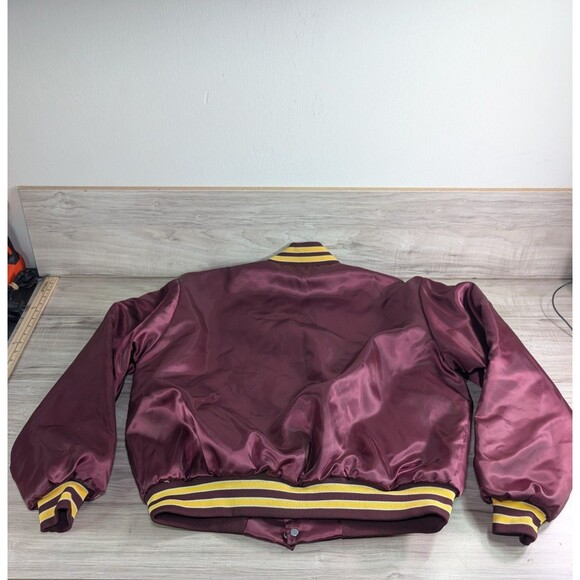 Vintage Swingster Redskins Satin Varsity Bomber Jacket Size XL Quilted MADE USA - Picture 12 of 15